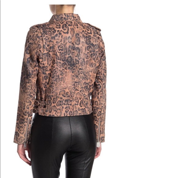 Walter Baker Animal print leather jacket NEW M - Picture 3 of 4